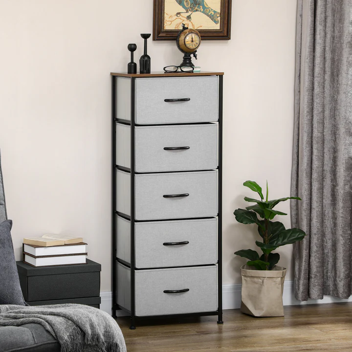 Tall dresser helps save bedroom space