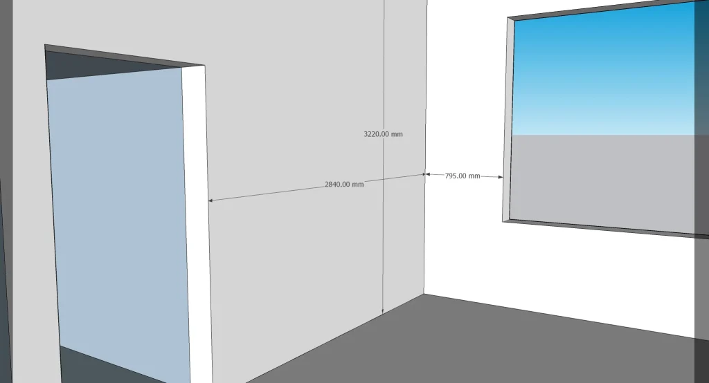 Basic measurements for a working space design